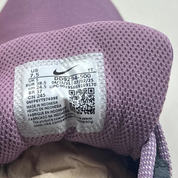 Nike Downshifter 12 Womens Purple White Gray Running Shoes Sneakers DD9294-500 - Picture 10 of 12